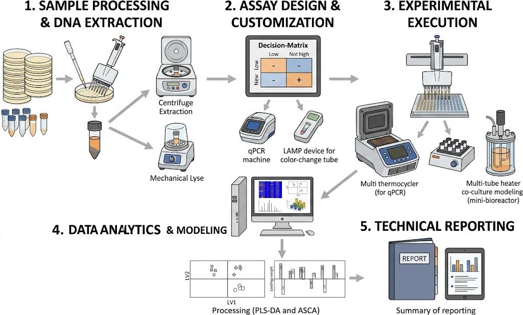 Aspergillus niger assay and modeling process workflow